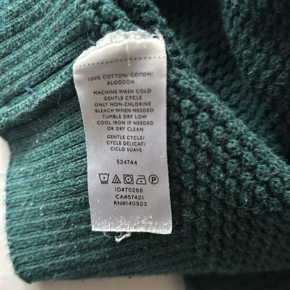 LOFT Blue/Green Crew Neck Sweater Soft Knit Pullover - Picture 8 of 8